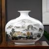 30cm Chinese Jingdezhen Ceramic Landscape Pattern Vase Decor Home Living Room Decoration view 2