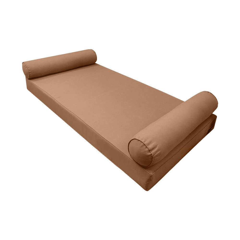 Prolinemax |SLIPCOVER ONLY|S5 Outdoor Daybed Mattress Bolster Pillow Cushion Covers Pipe Trim Twin-XL AD104