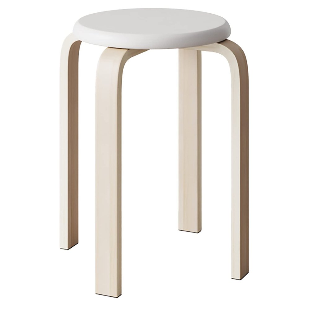 rff Solid Wood Stool/Simple Modern Chair/Round Household high Stool for Living Room/Dining Table Bench/Round Stool (Color : C)