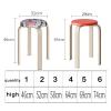 rff Solid Wood Stool/Simple Modern Chair/Round Household high Stool for Living Room/Dining Table Bench/Round Stool (Color : C) view 2