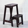 Ladder Chair Step Stool 2-Step, Foldable Step Ladder Wooden Counter Chair Kitchen Step Safety Non-Slip Bookshelf Flower Shelf Tread for Bathroom Office Garden view 1