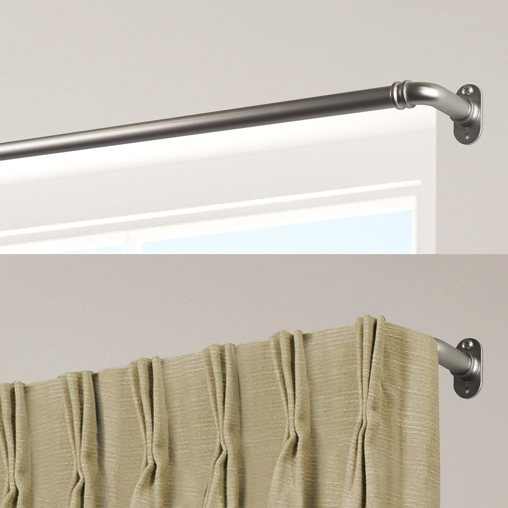 5/8 inch Blackout Curtain Rod 48-84 inch - Satin Nickel
