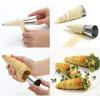 Joyeee 16Pcs Cream Horn Molds with Cleaning Brush, Stainless Steel Cone Roller Cannoli Forms Mold for Baking Cannoli Shell, Crispy Pastry for Christmas Birthday Party Gifts, 5-inch Large Size view 3