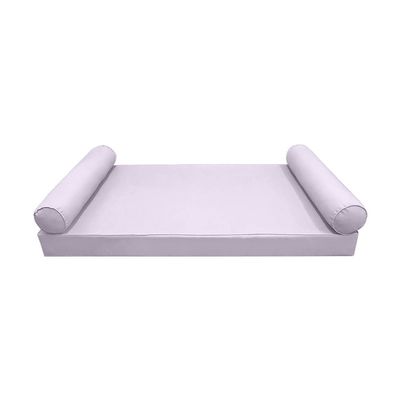 Prolinemax Style 5 - Mattress & Pillow Bolster for Outdoor Indoor Daybed Porch Swing Bed Piped Trim Twin-XL Size AD107 | Covers ONLY |
