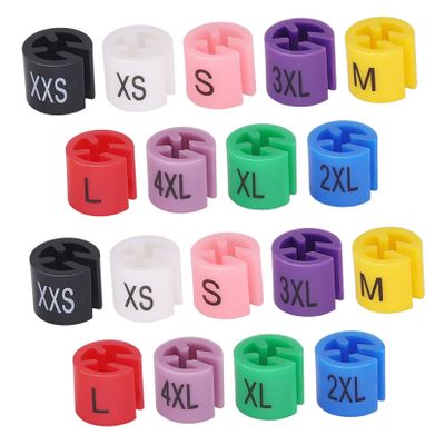 ULTECHNOVO Colored Tabs Clothes Hanger Sizes Tags Hanger Size Markers Color- Coding Garment 180pcs Multi