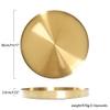 14 Inch Gold Round Metal Decorative Tray, Mirror Finish Golden Serving Tray Platter with 1 Wall, Brass Circle Table Tray Gorgeous Bar Tray Accents Dresser Perfume Bottle Tray for Display Exxacttorch view 2