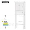 UTEX Over The Toilet Storage Cabinet, Over Toilet Bathroom Organizer with Adjustable Shelves, Above Toilet Storage Cabinet Space Saver, White view 2
