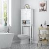 UTEX Over The Toilet Storage Cabinet, Over Toilet Bathroom Organizer with Adjustable Shelves, Above Toilet Storage Cabinet Space Saver, White view 4