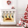 CUXWEOT Personalized Black Guitar Music Christmas Stockings Customize Name Candy Bag for Family Holiday Party Decorations Gift 17.52 x 7.87 Inch view 2