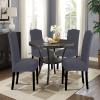 SRHMYJJ Stretch Dining Chair Covers Elastic High Back Dining Room Chair Cover, Machine Washable Parson Chair Protector for Party Wedding Banquet, Washable Removable (Dark Gray 6) view 2