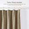TWOPAGES 50 W x 102 L Tailor Pleat Curtain, Sliding Door Living Room Heavy Faux Linen Textured Window Curtain, Room Darkening Lined Drape 1 Panel, Rust Brown view 3