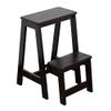 WYZDCP Folding Step Stool 2 Tier Step Ladder,Wood Ladder Stool Multifunction Step Ladder Stool Portable Counter Chair Shoe Bench/Flower Rack for Household and Office view 1