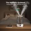 Homvana Humidifiers for Bedroom Home, 3.6 L Cool Mist Top-Fill 34H Super Long Time, Quiet 23dB, Baby Humidifier, Oil Diffuser for Large Room, House, Plant, Nursery, Office, BPA FREE, Ultrasonic (Grey) view 3