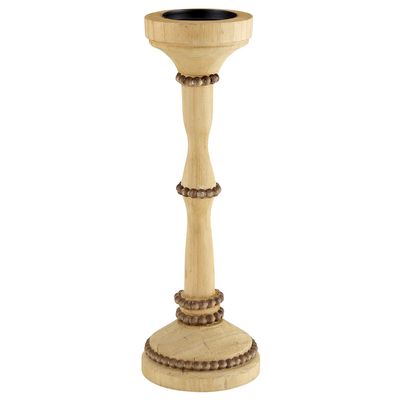 47th & Main Wooden Candle Holder, Tall, Natural Finish