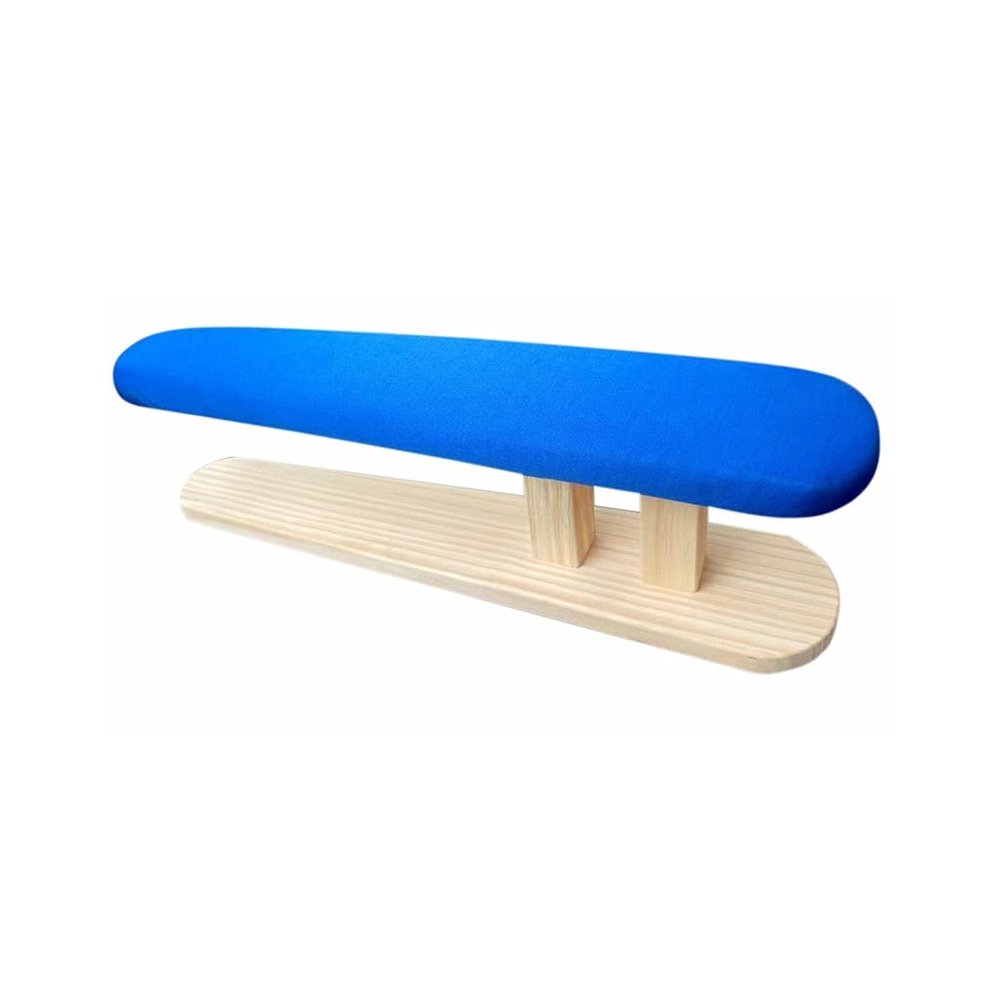 Ironing Board Long Iron Stool, Ironing Rack for Sleeves/Collar/Pants, Household Solid Wood Iron Tool Ironing Table Rack 56cm (Color : Blue)