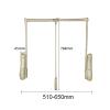 Pull-down Wardrobe Closet Rod, Adjustable Closet Lift Rail Storage System, Closet Hanger Rod, Used to Hang Clothes, Save Closet Space, Storage Rack, Adjustable Width (size: 510-650mm) ( Size : 510-650 view 2