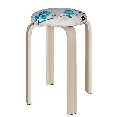 rff Solid Wood Stool/Simple Modern Chair/Round Household high Stool for Living Room/Dining Table Bench/Round Stool (Color : D)