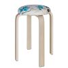 rff Solid Wood Stool/Simple Modern Chair/Round Household high Stool for Living Room/Dining Table Bench/Round Stool (Color : D) view 1