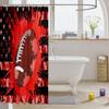 American Flag Shower Curtain, Football Soccer Bath Curtain United States Sports Games Bathroom Sets, Decorative Bathroom Curtain Machine Washable Durable Polyester Fabric, Red 72" W X 84" L view 3