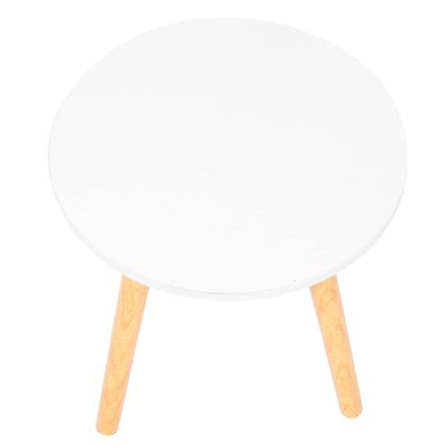 Cabilock 1pc Nordic Round Table Minimalist Rock Plate Side Table for Living Room Bedroom Sofa Compact Design Indoor Furniture Storage