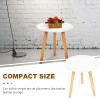Cabilock 1pc Nordic Round Table Minimalist Rock Plate Side Table for Living Room Bedroom Sofa Compact Design Indoor Furniture Storage view 3
