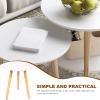 Cabilock 1pc Nordic Round Table Minimalist Rock Plate Side Table for Living Room Bedroom Sofa Compact Design Indoor Furniture Storage view 4