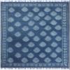 CASAVANI Hand Woven Pure Cotton Area Indigo Blue Floral Tassels Floor Hand Woven Reversible Throw Door Mat Laundry Room Indoor Runner Bathroom Tablecloth 80x300 cm (2.6x10 Runner Feet) view 1