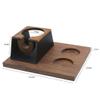 C/M Wood Coffee Filter Tamper Holder Wooden Espresso Mat Stand Station, Mat, Barista Tools Machine Accessories - 3 Holes 58Mm view 4