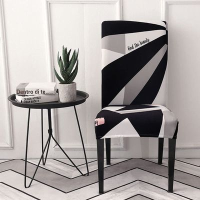 1/2/4/6PCS Geometric Chair Cover Spandex Removable Seat Cover for Dining Room Weddings Hotel Party Banquet housse de Chaise,Color 11,1 Piece