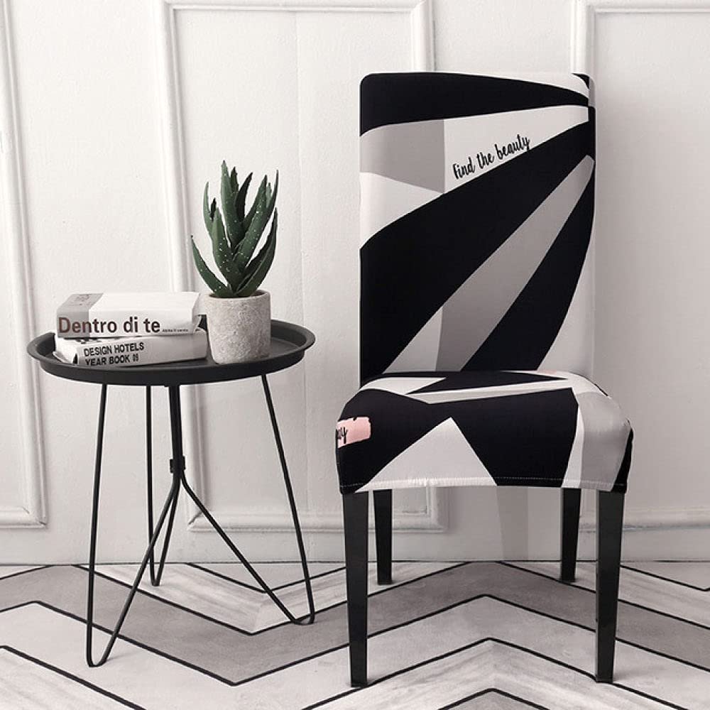 1/2/4/6PCS Geometric Chair Cover Spandex Removable Seat Cover for Dining Room Weddings Hotel Party Banquet housse de Chaise,Color 11,1 Piece