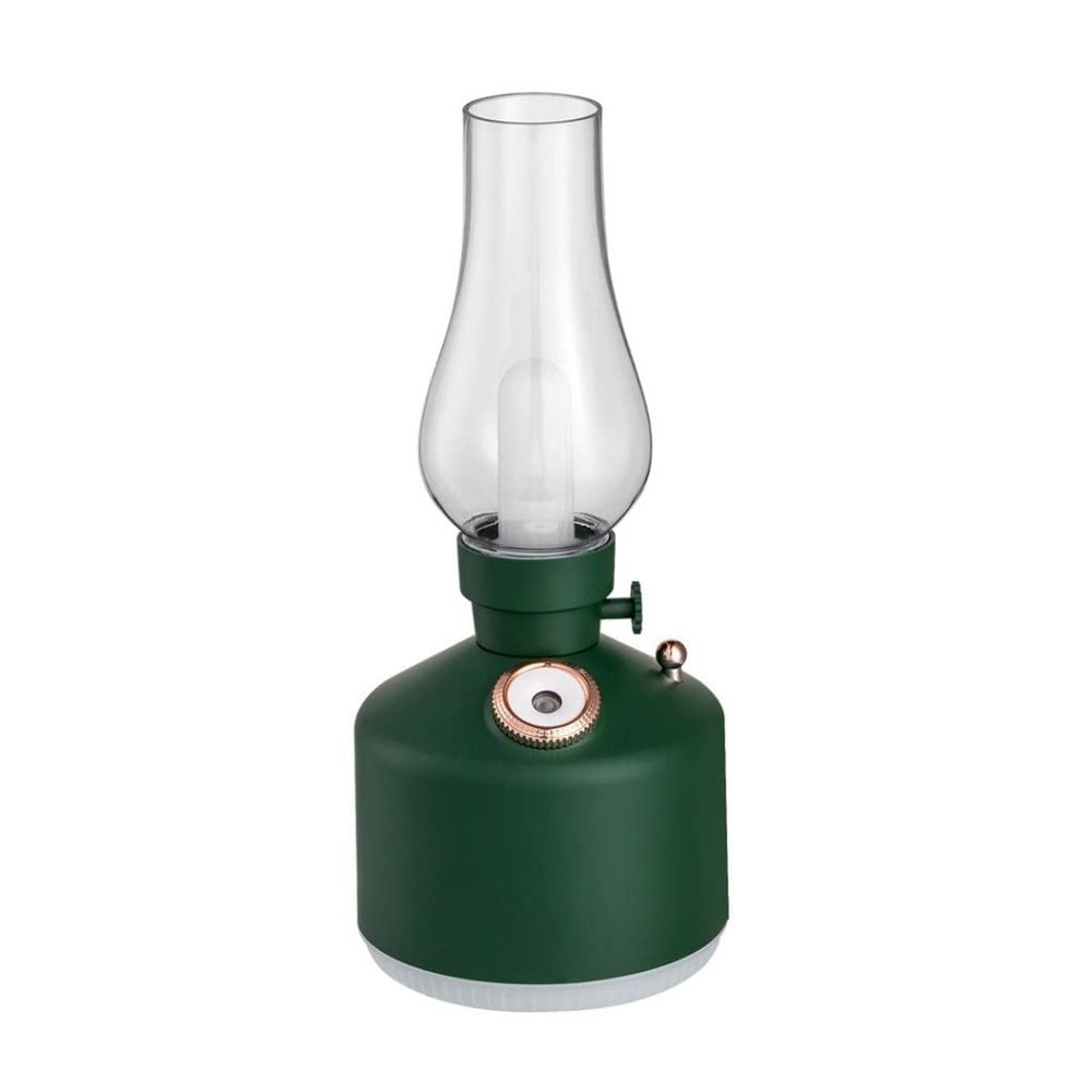 Retro USB Humidifier Mini Humidifier Home Desktop Atmosphere Lamp Humidifier, Bedroom Living Room Children's Room Dining Office (Color : Green)