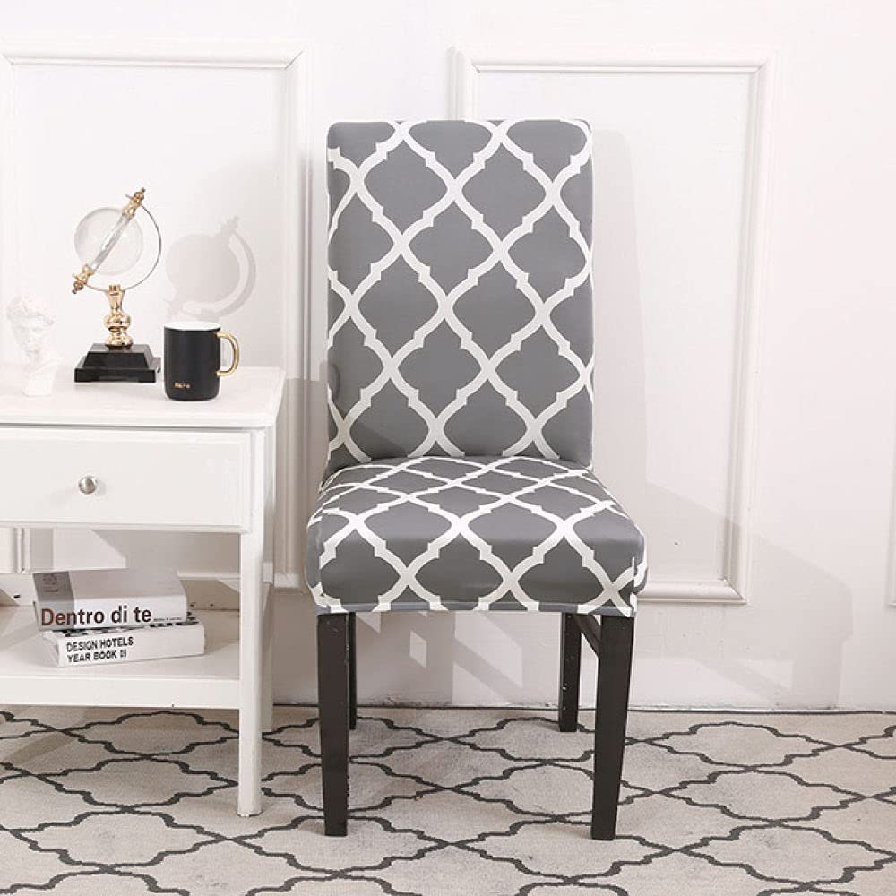 1/2/4/6PCS Geometric Chair Cover Spandex Removable Seat Cover for Dining Room Weddings Hotel Party Banquet housse de Chaise,Color 4,2 Pieces