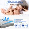 Sufdari Waterproof Mattress Protector, Mattress Cover Twin Size for Bed,18" Deep Pocket Fitted Sheet Style Mattress Protector with Elastic Rubber Band-Gray,Twin view 2