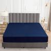 Sufdari Waterproof Mattress Protector, Mattress Cover Twin Size for Bed,18" Deep Pocket Fitted Sheet Style Mattress Protector with Elastic Rubber Band-Navy Blue,Twin view 3