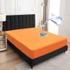 Sufdari Mattress Protector,Waterproof Mattress Cover Queen,18" Deep Pocket Mattress Protector,Fitted Sheet Style with Elastic Rubber Band,Washable and Easy Care-Orange,Queen view 1