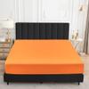 Sufdari Mattress Protector,Waterproof Mattress Cover Queen,18" Deep Pocket Mattress Protector,Fitted Sheet Style with Elastic Rubber Band,Washable and Easy Care-Orange,Queen view 3