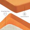 Sufdari Mattress Protector,Waterproof Mattress Cover Queen,18" Deep Pocket Mattress Protector,Fitted Sheet Style with Elastic Rubber Band,Washable and Easy Care-Orange,Queen view 4