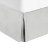 100% Cotton 800 Thread Count Box Pleated Bed Skirt - Luxury Pleated Dust Ruffle, Hotel Quality Modern Bed Skirt, Easy Fit with 15 Inch Tailored Drop, Queen XL, Light Grey view 3