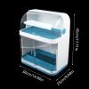 2 Tier Dish Drying Rack Drainboard Set, Compact White Transparent Kitchen Dish Rack, Plastic Dish Drying Rack Kitchen Drain Rack with Lid Cover, for Kitchen Organizer Storage Space Saver (USA Stock) view 3