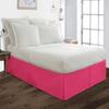 100% Cotton 800 Thread Count Box Pleated Bed Skirt - Luxury Pleated Dust Ruffle, Hotel Quality Modern Bed Skirt, Easy Fit with 15 Inch Tailored Drop, Full, Hot Pink view 2