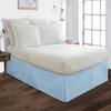100% Cotton 800 Thread Count Box Pleated Bed Skirt - Luxury Pleated Dust Ruffle, Hotel Quality Modern Bed Skirt, Easy Fit with 15 Inch Tailored Drop, King, Light Blue view 2