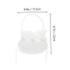 Veemoon 2Pcs Wedding Basket Decorative Rose Embroidery Delicate Flower Girl Baskets Petal Candy Basket for Wedding Ceremony Party view 2