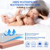 Sufdari Sundari Mattress Protector,Waterproof Mattress Cover Queen,18'' Deep Pocket Mattress Protector,Fitted Sheet Style with Elastic Rubber Band,Washable and Easy Care-Light Pink,Queen view 2