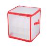 JUUO 64 Compartments Ornament Storage Storage Box - Keeps 64 Holiday Ornaments, Xmas Decorations Accessories, 3In cube Compartments - Sturdy Flexible Plastic, Red view 1