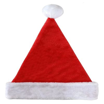 North Star Traditional 17" Plush Santa Hat Adult XL Christmas Holiday Accessory