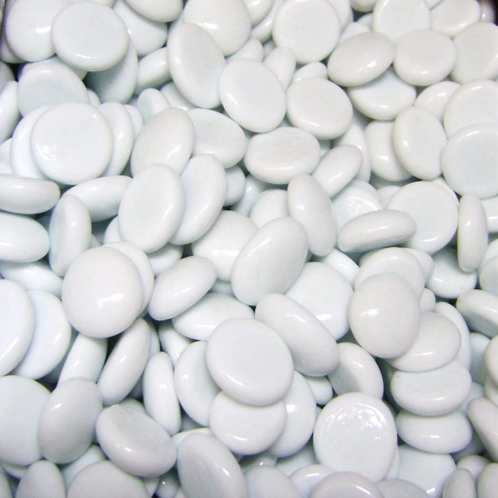 Miracolors - Glass Gems - Vase Fillers - Aquarium Fillers (5 LB, Opal White Medium)