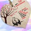 5th Wedding Anniversary Wooden Heart Plaque, Light Wood Christmas Sign Keepsake, Celebrate Wooden Anniversary Wife Husband Boyfriend Girlfriend Mom Dad, Plaque with Quotes Gifts from The Kids view 2