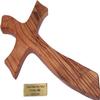 Holy Land Market Holy Land Olive Wood Cross - Contemporary Design from the Holy Land, 3.5 Inches, Wall Mount or Hand Held view 3