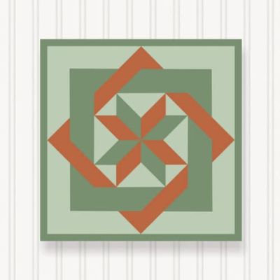 BARN Quilt Block Outdoor Square BQ003-15 | 6 Sizes | Outside Pattern | Wall Art | Yard Art | Barn Quilt Sign | Farm Quilt Design (18" x 18" 1 Sided)