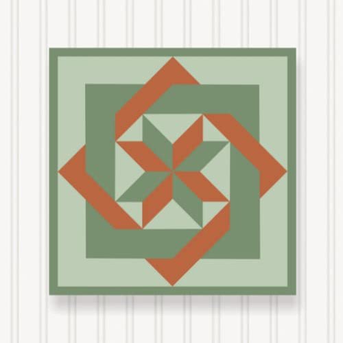 BARN Quilt Block Outdoor Square BQ003-15 | 6 Sizes | Outside Pattern | Wall Art | Yard Art | Barn Quilt Sign | Farm Quilt Design (18" x 18" 1 Sided)